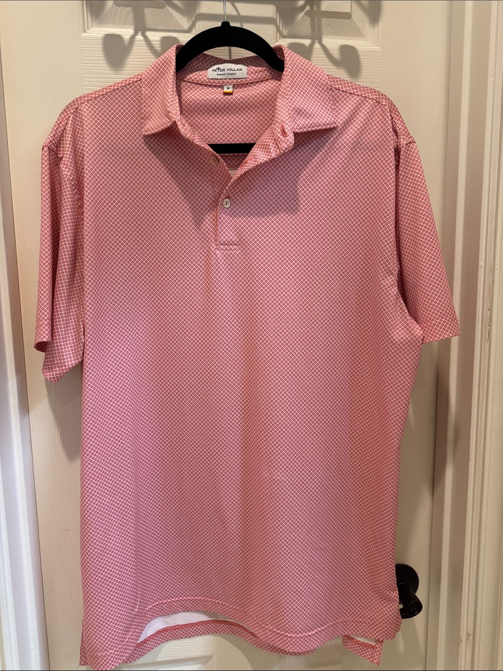 Peter Millar Pink Patterned Polo Shirt